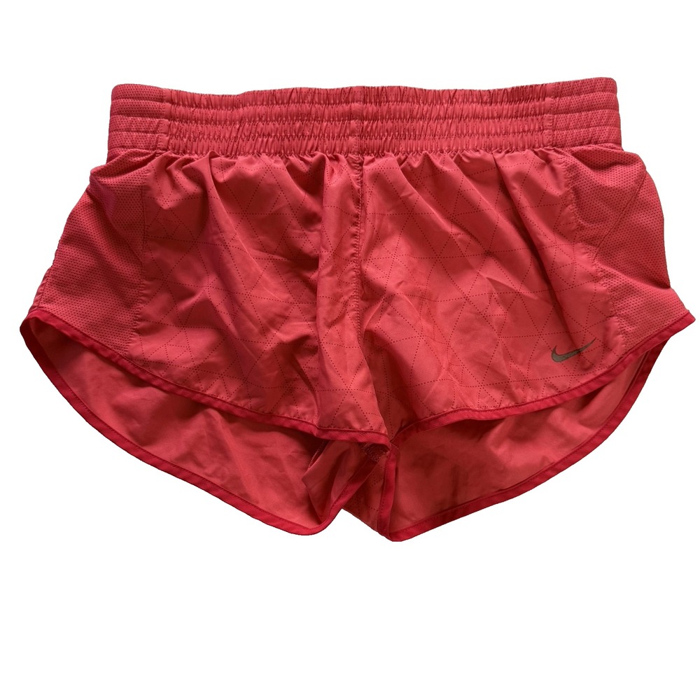 Nike Women's Dri-Fit Athletic Running Shorts Size M Red Activewear Gym